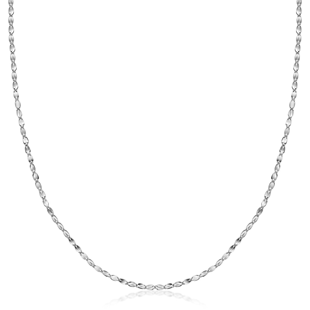 14K Gold Diamond Cut Mirror Chain