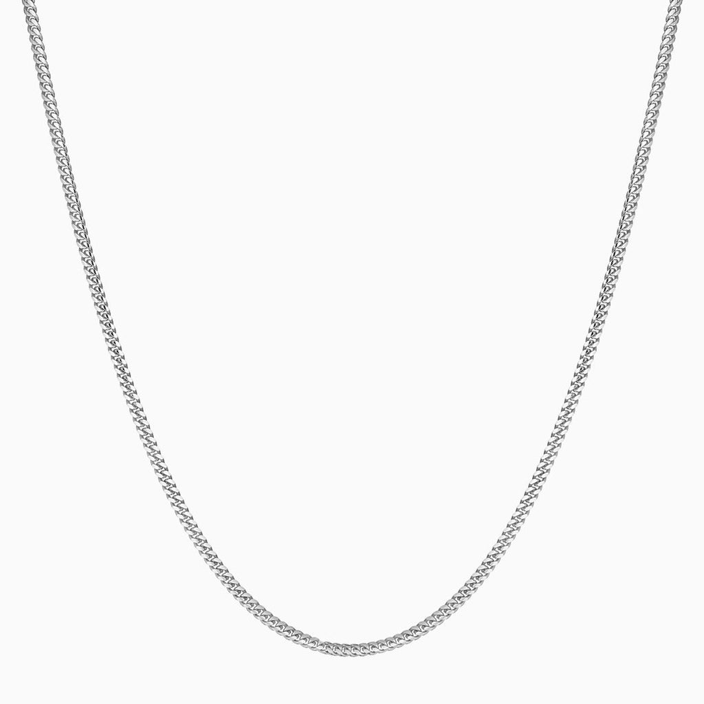 Silver 2MM Miami Cuban Chain Necklace
