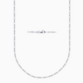 Sterling Silver 2MM Figaro Link Chain Necklace
