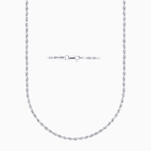 Silver Rope Chain Necklaces