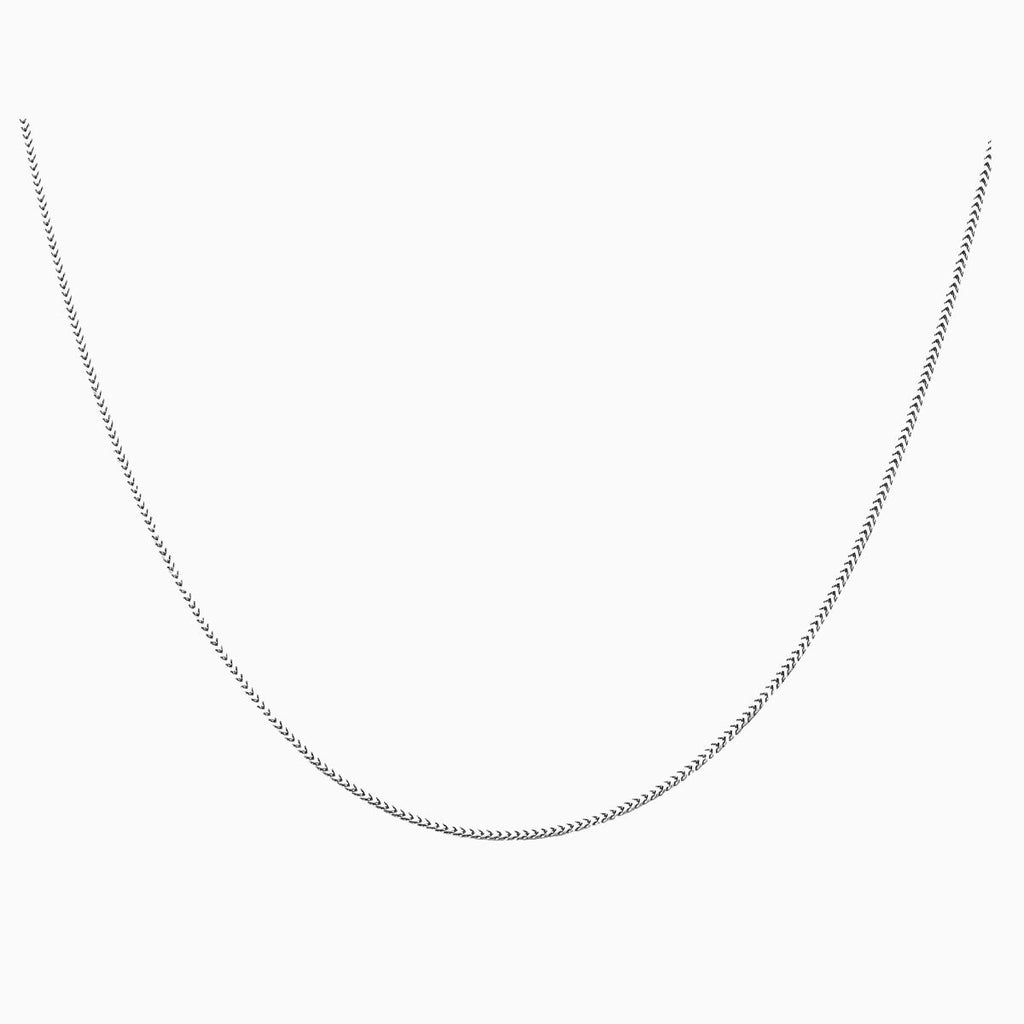 DAINTY SILVER FRANCO SQUARE BOX NECKLACE