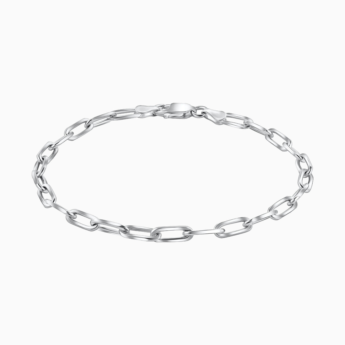 Silver Paperclip Chain Bracelet