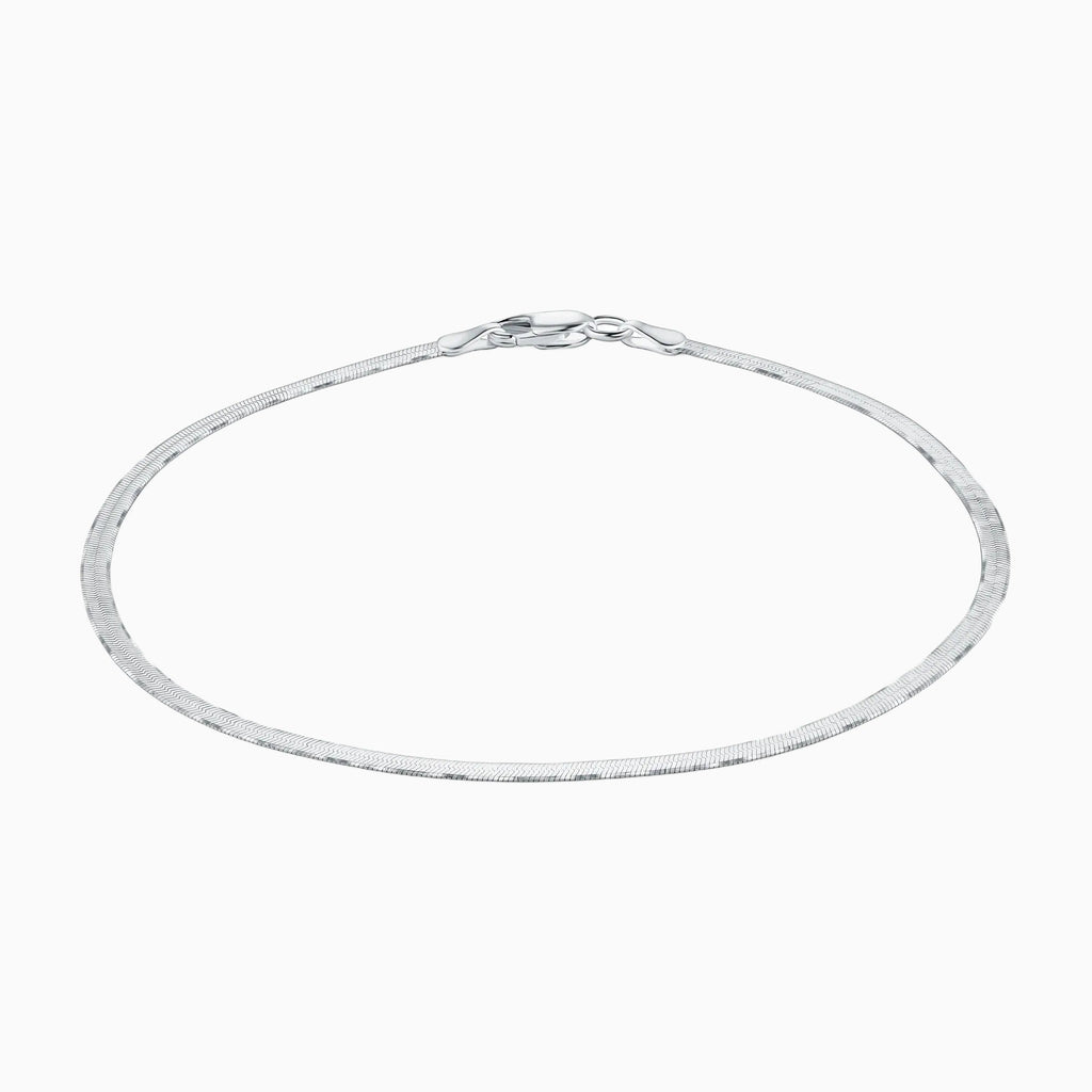 Silver Magic Herringbone Anklet