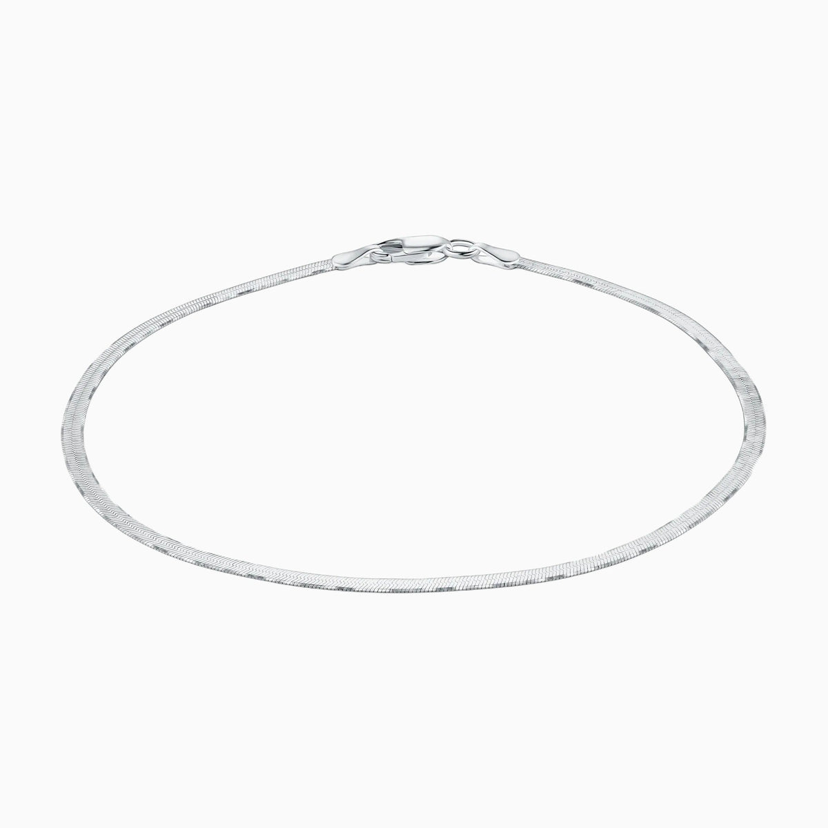 Silver Magic Herringbone Anklet