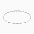 Sterling Silver 2.5MM Oval Bead Ball Chain Anklet