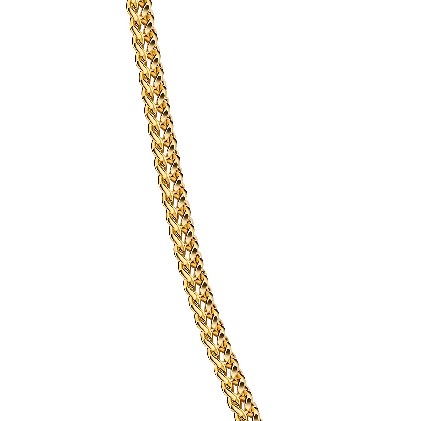 10K Yellow Gold 1.5mm Franco Square Box Chain Necklace
