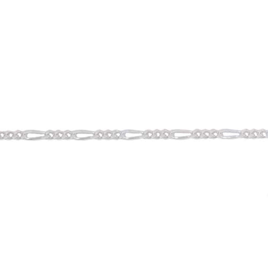 Sterling Silver 2MM Figaro Link Chain Necklace