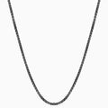 Sterling Silver Round Box Chain Necklace