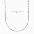Silver 4MM Rope Chain Necklaces