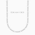Silver 4.5MM Figaro Chain Necklace