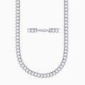 Silver 8MM Curb Chain Necklace