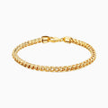 Men'S 14K Gold Plating Over 925 Sterling Silver Franco Chain Bracelet 8"