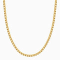 MENS 14K Gold Round Box Chain Necklace