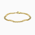 10K Gold Greek Key Design ID Mens Bracelet