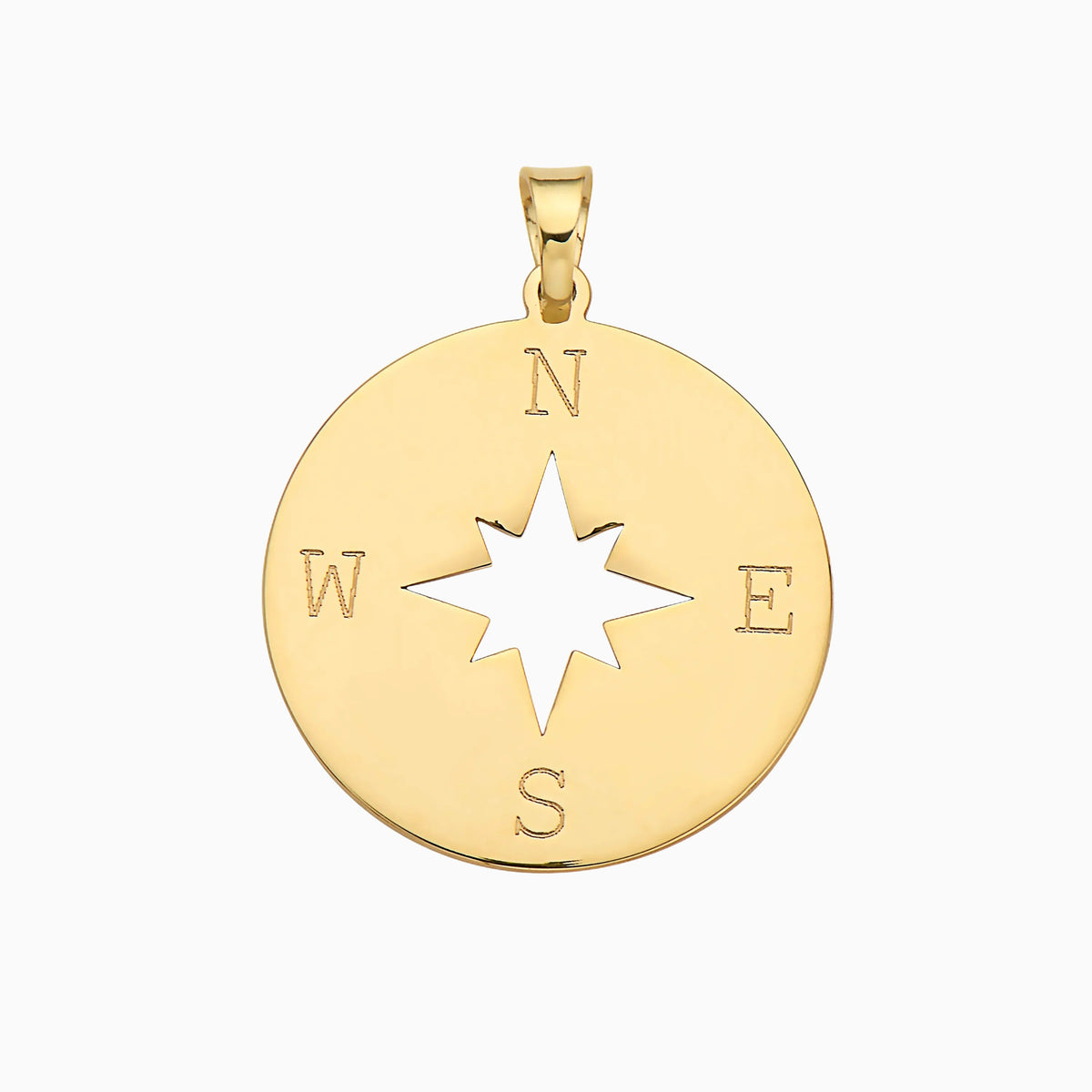14K GOLD COMPASS PENDANT
