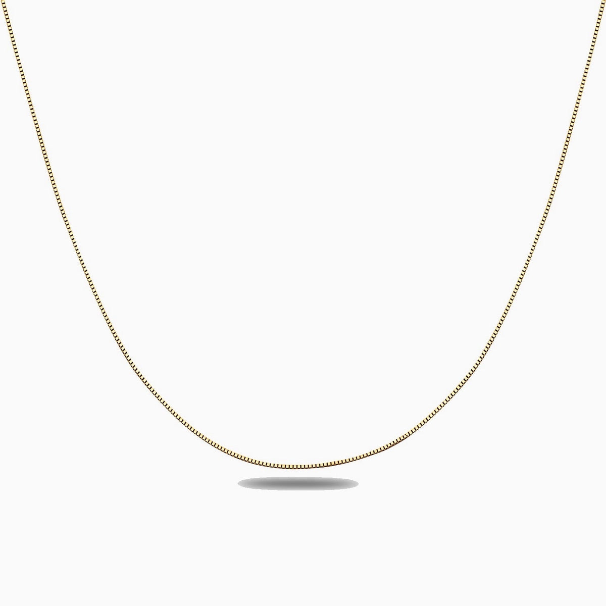 14K GOLD DAINTY BOX CHAIN NECKLACE