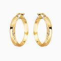 14K GOLD SLASHED HOOPS