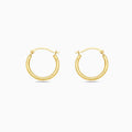 Solid Gold High Polish Hoop Earrings
