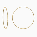 14K Solid Gold Round Endless Hoop Earrings