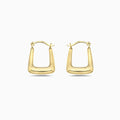 14K GOLD SQUARE HOOP  EARRINGS