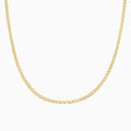 14K gold Flat Mariner Link Chain Necklace