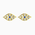14K GOLD EVIL EYE STUDS