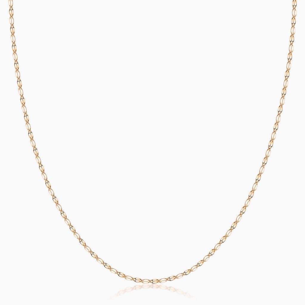 14K Gold Diamond Cut Mirror Chain