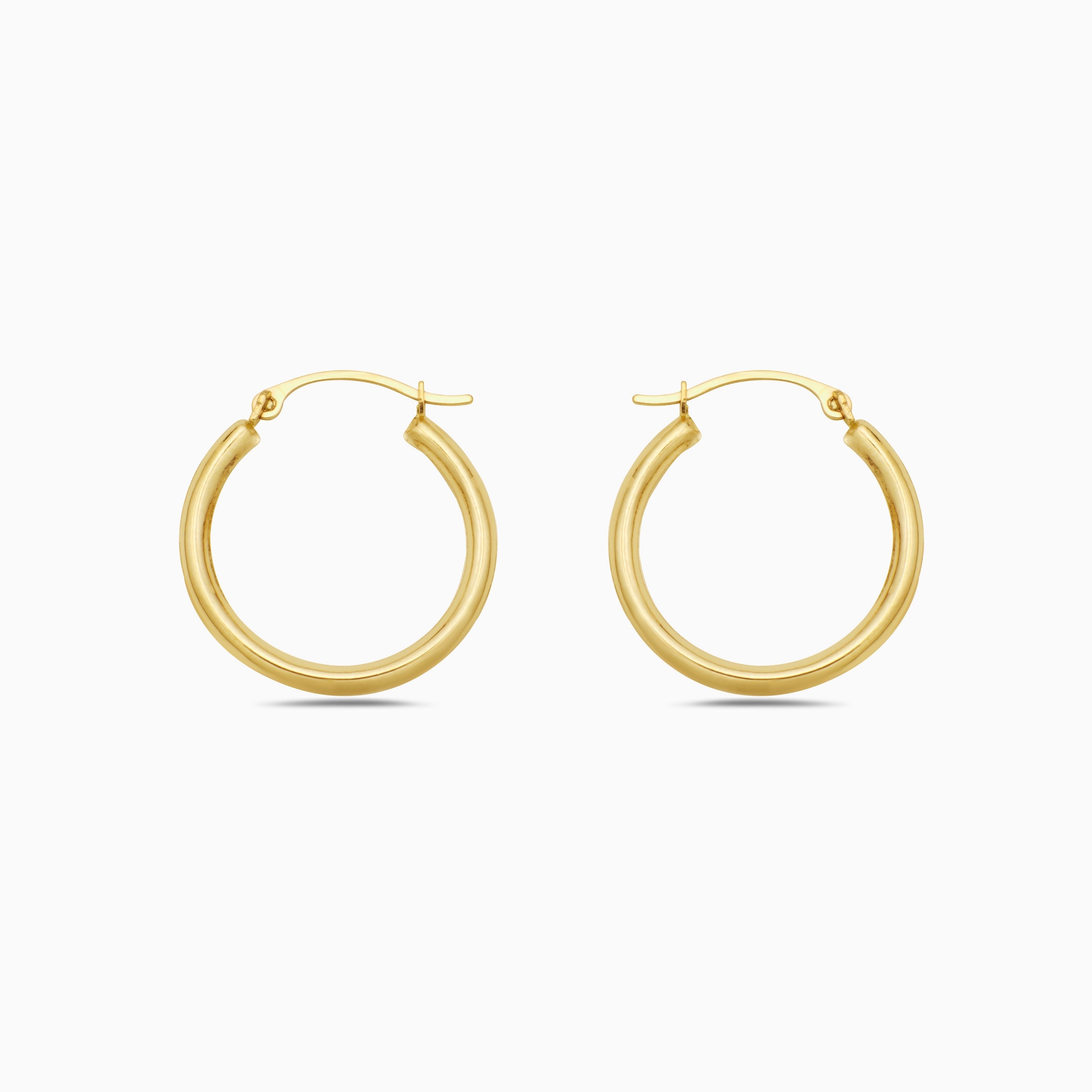 10K Gold Squared off hoop Earrings