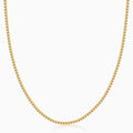 14K Gold Round Box Chain Necklace