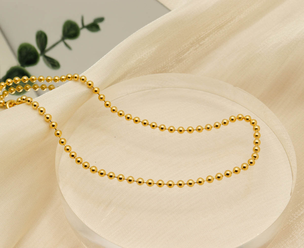 Gold Ball Bead Chain Anklet