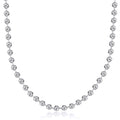Silver 5MM Moon Cut Bead Chain Necklaces