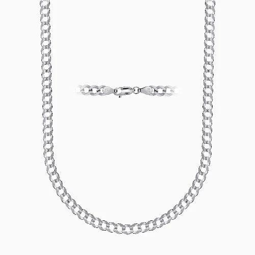 Sterling Silver 925 4MM Cuban Curb Chain Necklace
