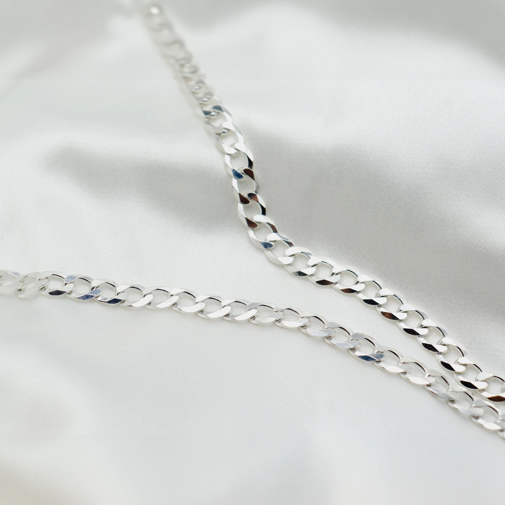Sterling Silver 925 4MM Cuban Curb Chain Necklace