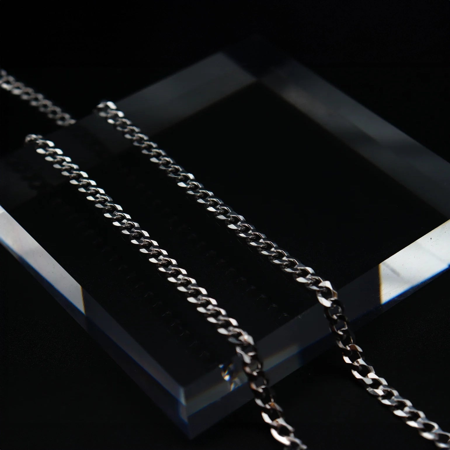 Sterling Silver 925 4MM Cuban Curb Chain Necklace
