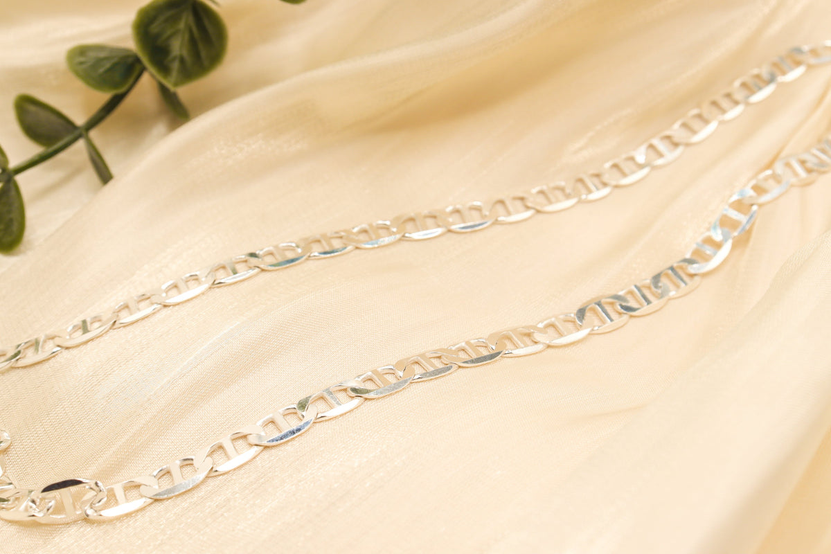 Silver 5.5MM Mariner Chain Necklace