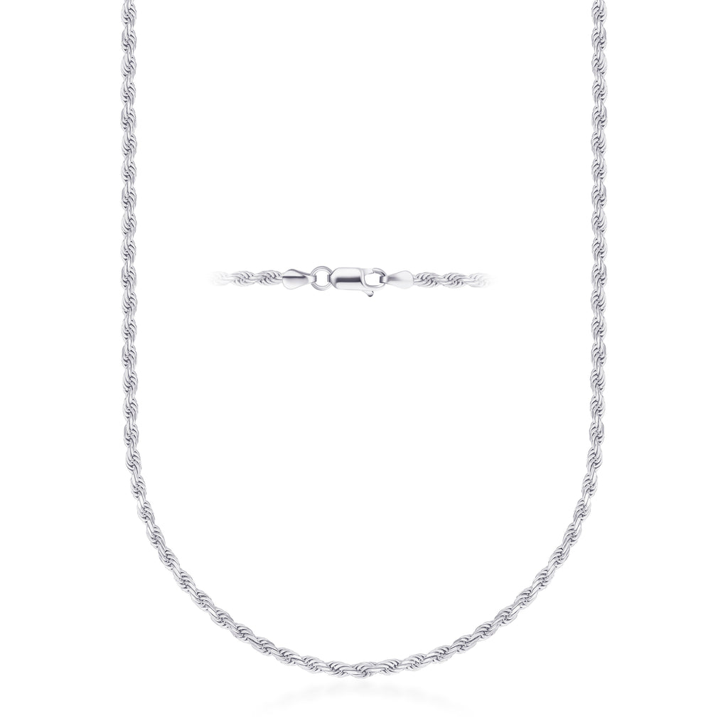 Silver Rope Chain Necklaces