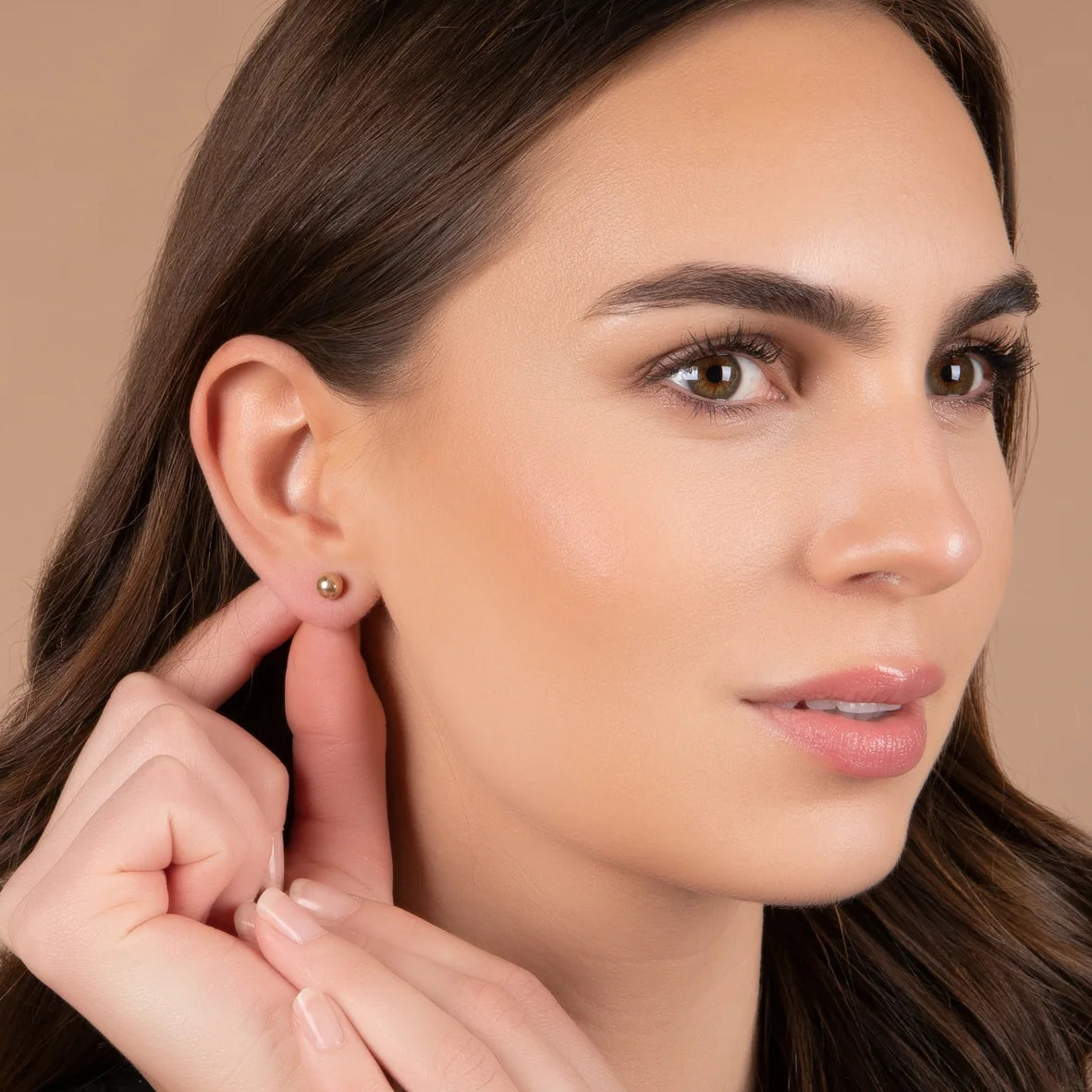 14K Gold Ball Studs