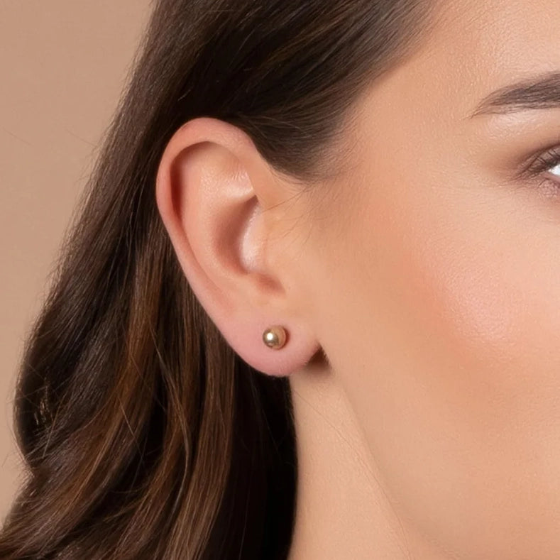 14K Gold Ball Studs