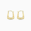 14K Gold Square Hoop Earrings