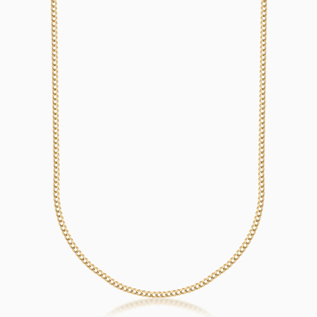14K Gold Curb Chain Necklace