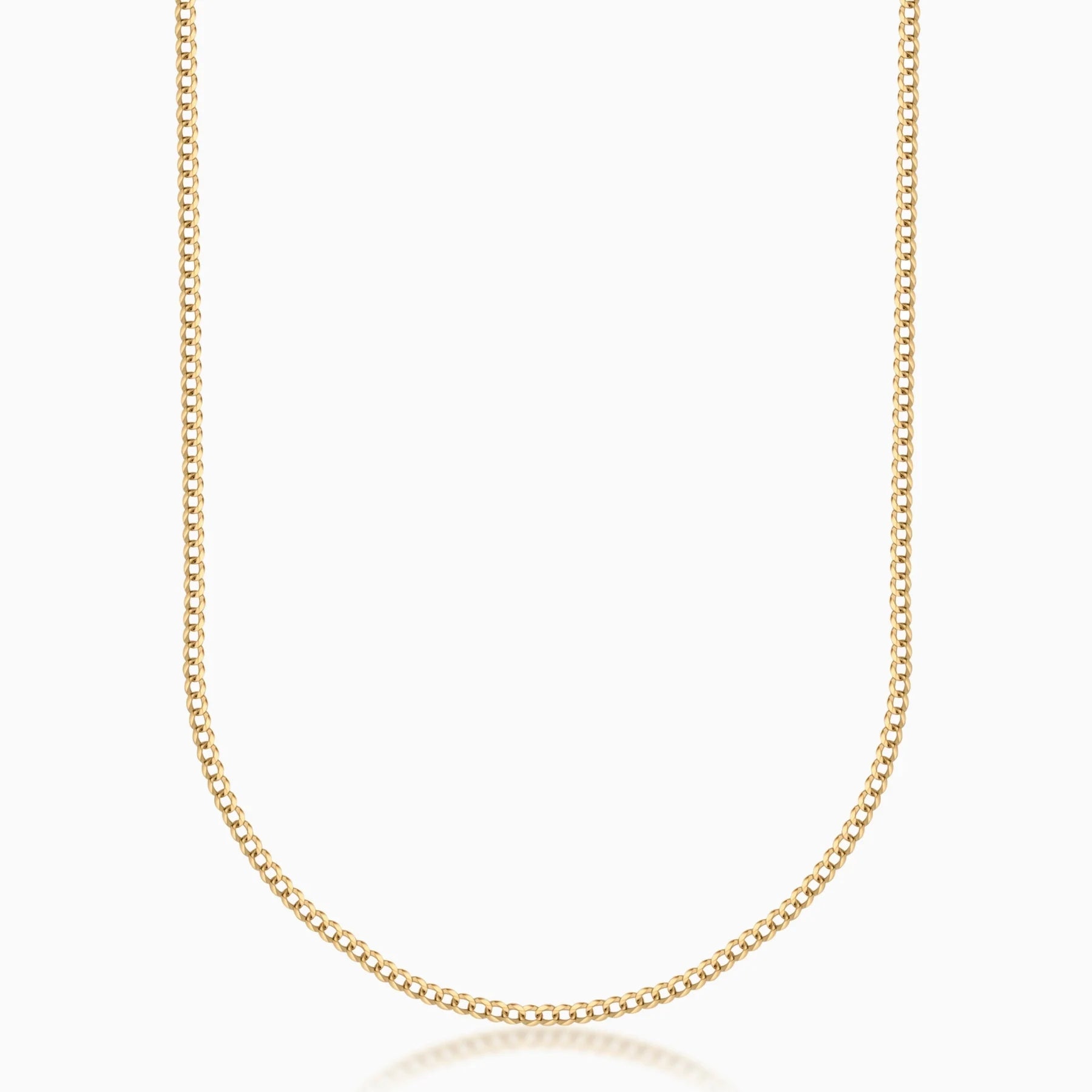 14K Gold Curb Chain Necklace