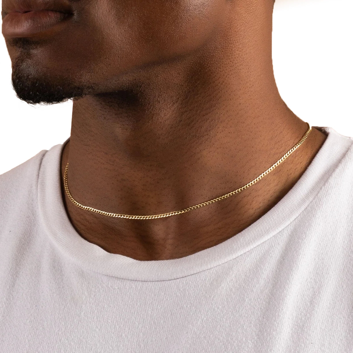 14K Gold Curb Chain Necklace
