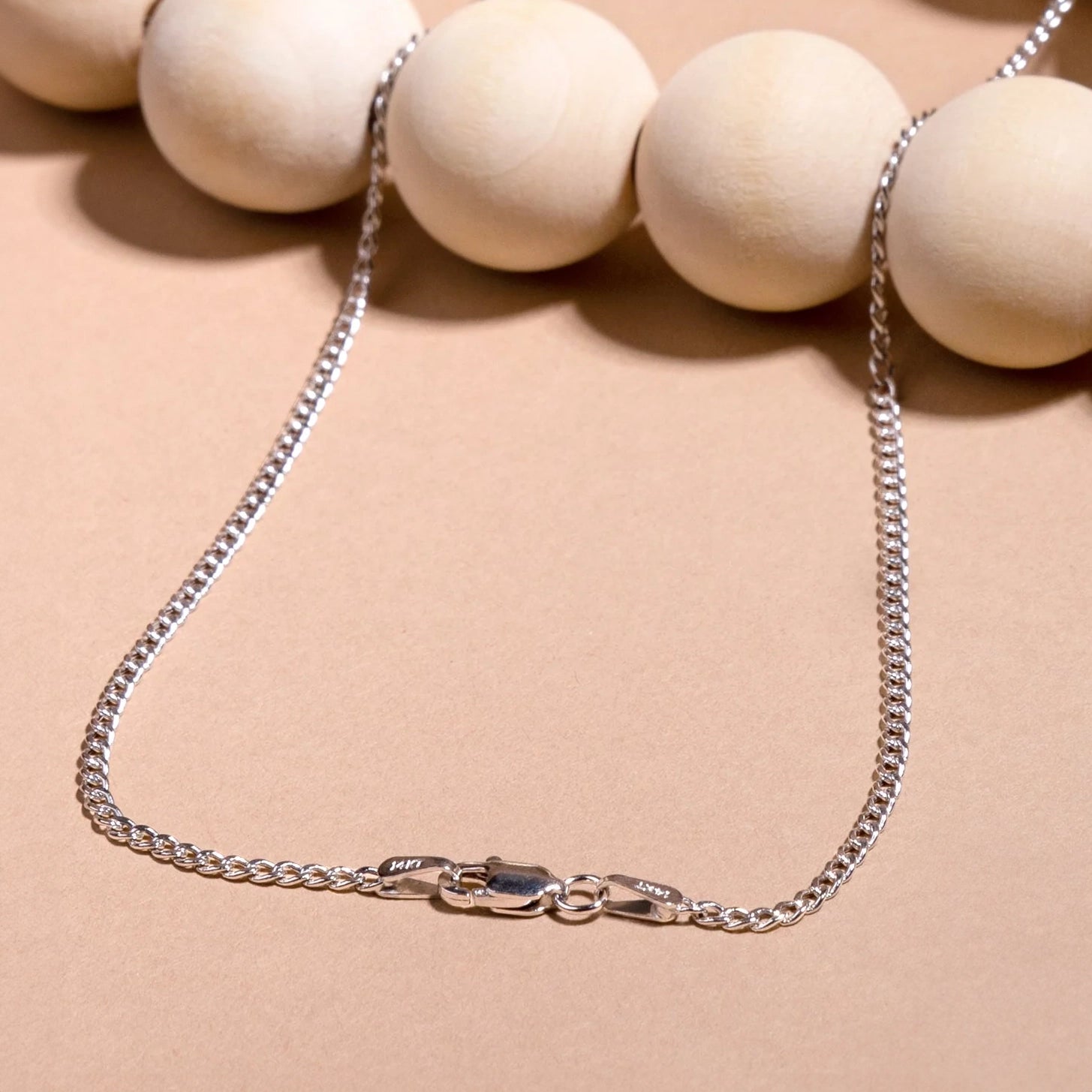 14K Gold Curb Chain Necklace