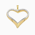 14K Two Toned Gold Heart Pendant