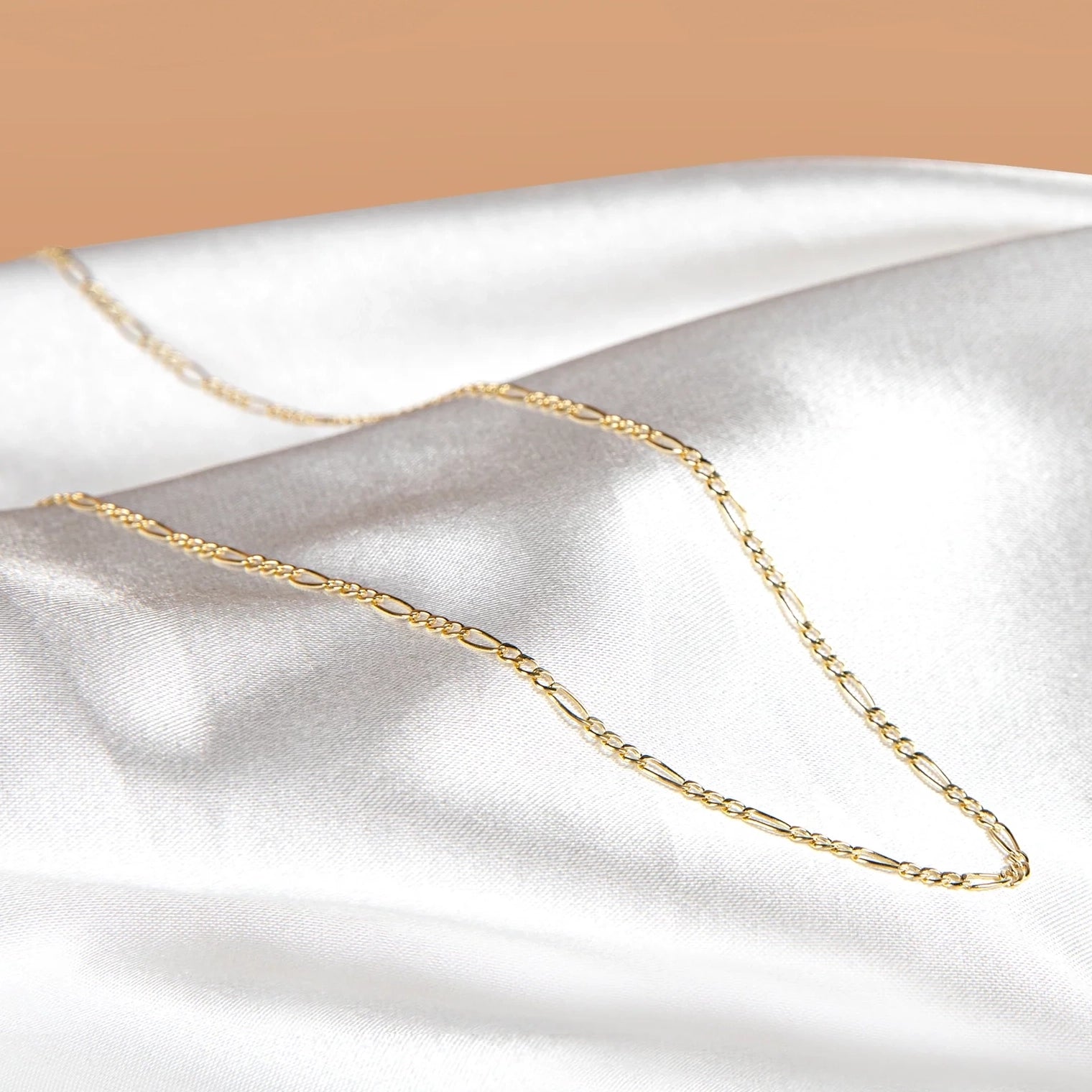 14K Gold Figaro Chain Necklace