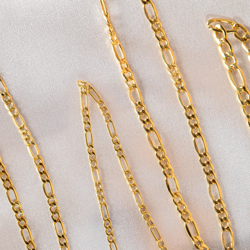14K Gold Figaro Chain Necklace