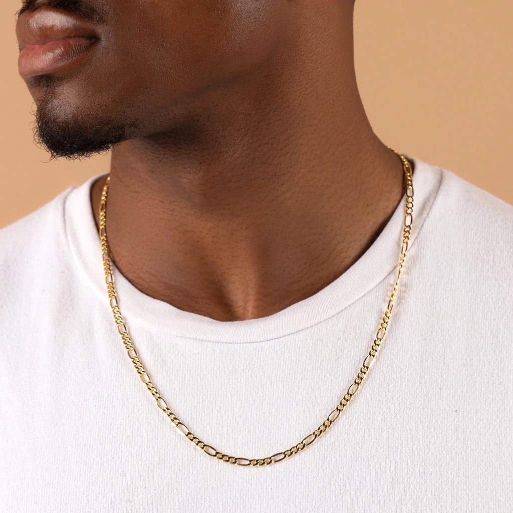 14K Gold Figaro Chain Necklace