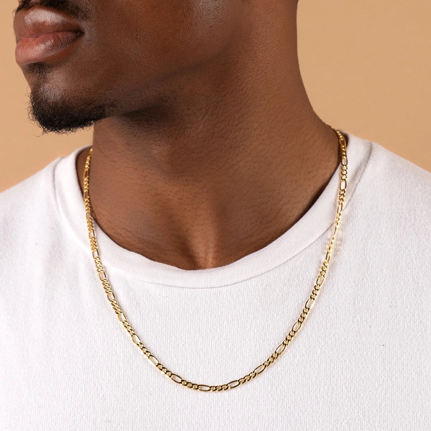 14K Gold Figaro Chain Necklace