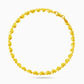14K Gold Heart Link Chain Bracelet