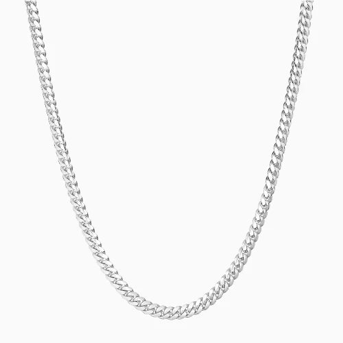 Silver 925 4MM Miami Cuban Chain Necklace